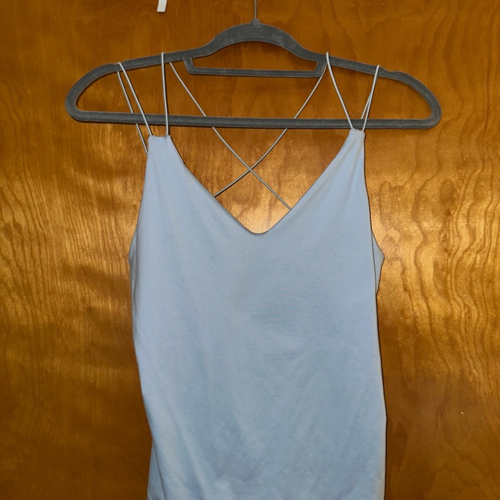 Light Blue Strappy Women's Top